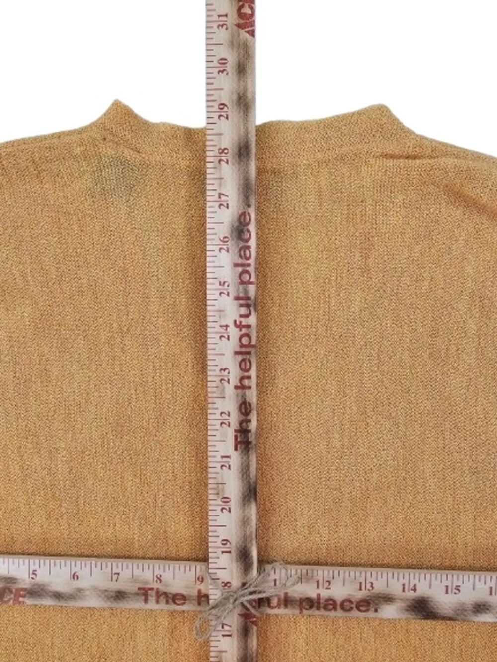 Gordon's Limited Baby Alpaca Wool Ribbed V Neck Sweater Vest Men's XL Tan Yellow - Picture 6 of 9